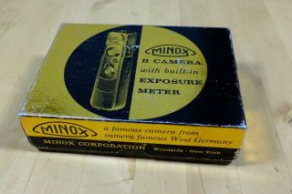 Vintage Minox B Miniature Spy Camera with Box and Flash Accessory 2