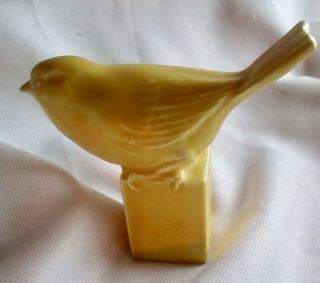 RARE Rookwood Pottery Arts & Crafts YELLOW CANARY Paperweight 1934 A real Beauty 2