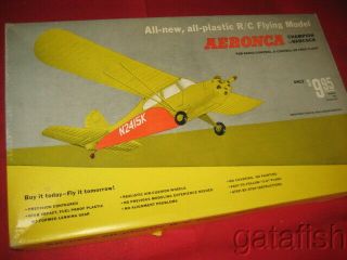 Rare Vintage Babcock Aeronca 35 " R/c Ff C/l Arf Plastic Model Airplane Kit