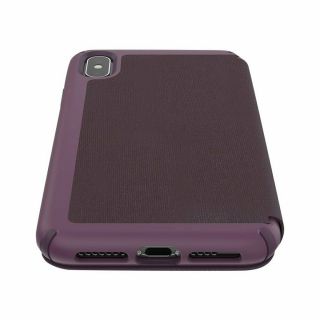 Speck Presidio Folio Case for Apple iPhone XS Max Vintage Veronica Purple OP 4