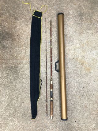 Vintage Custom Royal Javelin By Garcia 2pc 7 Foot 2” Spinning Rod W/case 1960s