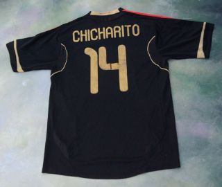 Vintage Adidas Mexico National Soccer Team Chicharito 14 Jersey Size L.