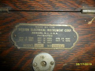Vintage Weston D.  C.  Voltmeter Model 45 Serial 36542 5