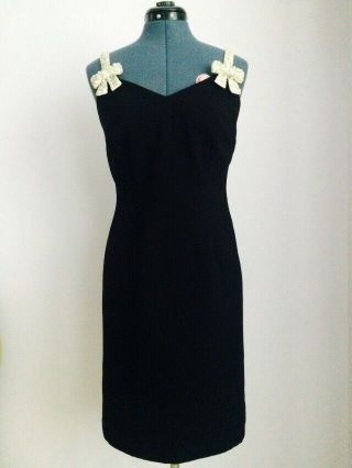 Vintage Options By Shani Black Dress Pearl Straps