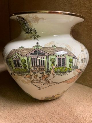 Mackenzie - Childs Village Farm Vase Enamel Rare Vintage Retired No Reserves❤️