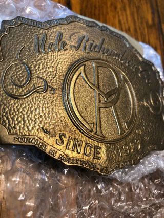 Vintage Mole Richardson Steampunk PRIVATE EDITION Belt Buckle Since 1927 6