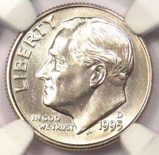 1995 - D Roosevelt Dime 10c - Certified Ngc Ms67 Ft - Rare Ms67 Fb - $650 Value