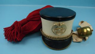 Vtg Culver Military Academy (cma) Winter School Cadet Shako Hat,  Wrap & Belt