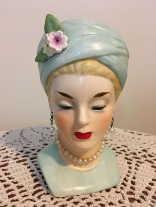 Lady Head Vase Headvase Napco C4899a 6  Vintage Grace Kelly