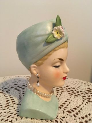 lady head vase headvase NAPCO C4899A 6  vintage Grace Kelly 3