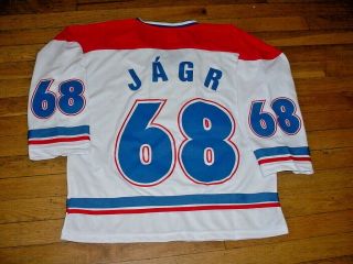 Vintage Czech Republic Jaromir Jagr Hockey Jersey White 68 Mens Medium 3