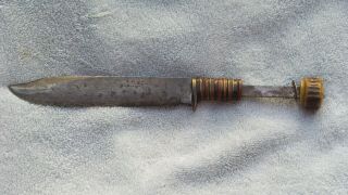 Large 6 7/8 " Inch Blade Vintage Ixl Wolstenhom & Son Washington Knife Stag