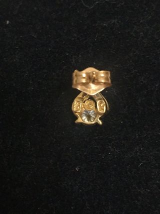 Vintage 10k Yellow Gold Diamond Earrings 5