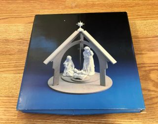 Vintage 1981 - 1993 19 Piece Avon White Porcelain Nativity Set In Boxes