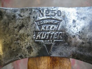 Vintage 3 Lb.  No.  50 Keen Kutter double bit axe,  28 