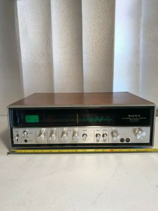 Vintage Sony Str - 6036 Am/fm Stereo Receiver Walnut Grain Cabinet