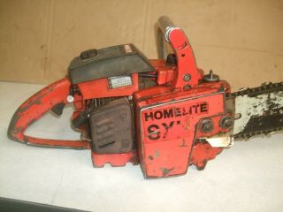 Vintage Homelite XL Chainsaw W/16 Inch Bar & Chain 2