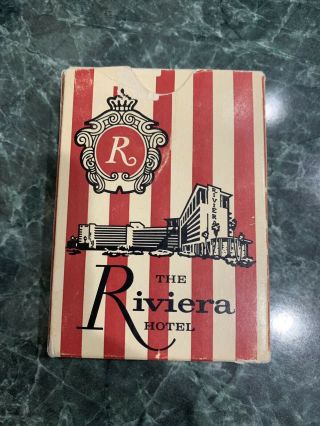 Rare Vintage 1950’s Red Deck Riviera Las Vegas Closed Casino Playing Cards