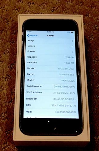 RARE iOS 10.  3.  3 - APPLE iPhone 6 - 16GB A1549 4.  7” GSM T - Mobile Simple MetroPCS 2