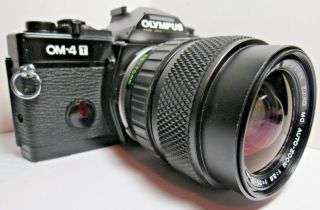 Black Rare Camera Olympus Om - 4t Om - System Zuiko Auto - Zoom 35 - 70mm F/3.  6 Lens
