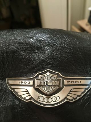 Harley Davidson 100th Anniversary Vintage Leather Beret Medium Never Worn