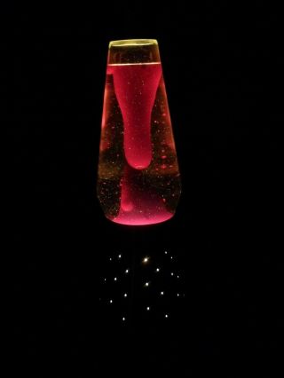 Vintage Lava Lite Starlite 1960’s Lava Red Lamp Complete 4