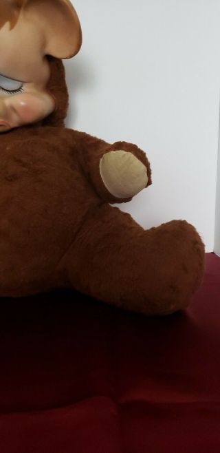 Vintage Knickerbocker Pouting / Sad Bear - Rubber face plush teddy bear / animal 3