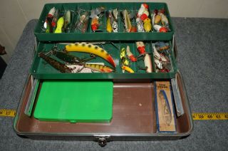 Vintage Kennedy Tackle Box Loaded With Fishing Lures