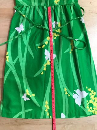 Vintage 60 ' s Malia Of Honolulu Hawaiian Dress Small 7