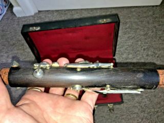 VINTAGE BOOSEY & HAWKES CLARINET ' THE EDGEWARE ' WOODEN SN221350 LOFT FIND LOVELY 4