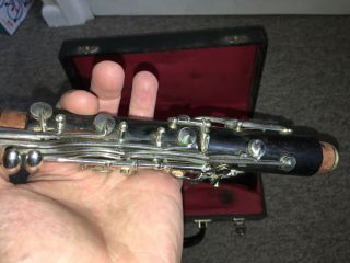 VINTAGE BOOSEY & HAWKES CLARINET ' THE EDGEWARE ' WOODEN SN221350 LOFT FIND LOVELY 5