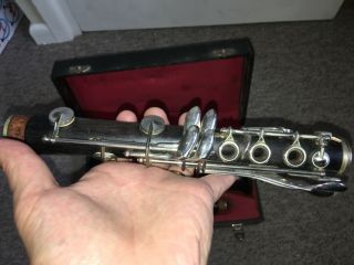 VINTAGE BOOSEY & HAWKES CLARINET ' THE EDGEWARE ' WOODEN SN221350 LOFT FIND LOVELY 7