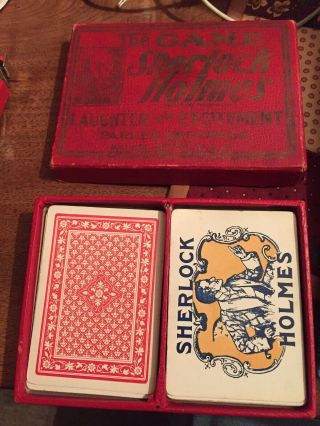 Vintage The Game Sherlock Holmes Parker Brothers Card Game Salem,  Ma