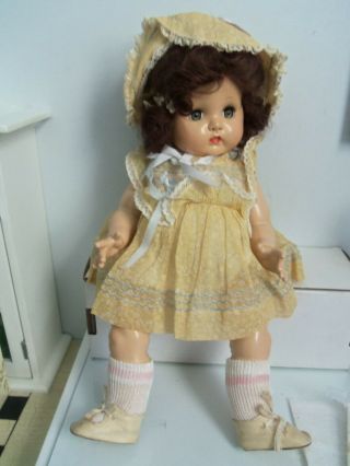 Vintage 14” Hard Plastic All Ideal Mama Type Baby Doll