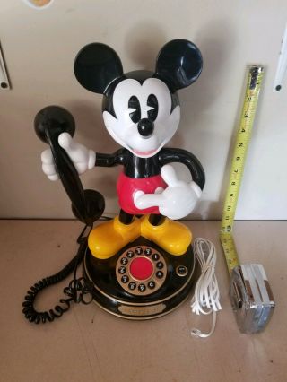 Vintage Mickey Mouse Phone Talking Animated Telemania 1997 Disney Perfect