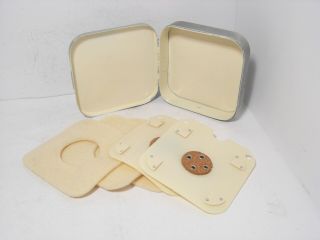 Vintage Wheatley Cast Fly Box - Ivorine Plates To Cream Interior -