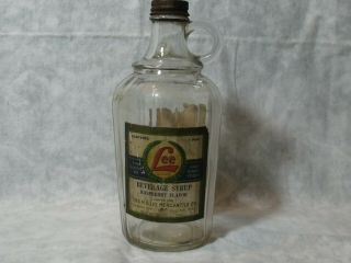 Vintage Lee Brand Beverage Syrup Raspberry H D Lee Mercantile Salina Kansas