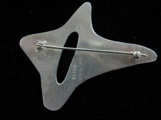 SPECTACULAR MID CENTURY MODERNIST DESIGNER LEIGH STERLING LARGE BOOMERANG PIN 4