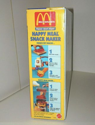 Vintage 1994 McDonald ' s Happy Meal Magic Snack Maker - Hamburger,  Fry & Drink 3