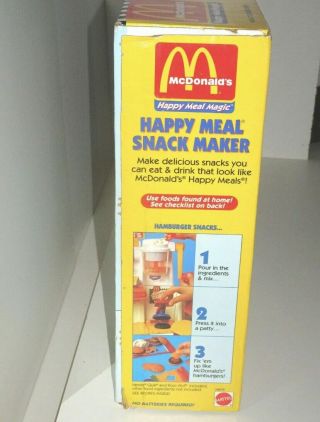 Vintage 1994 McDonald ' s Happy Meal Magic Snack Maker - Hamburger,  Fry & Drink 4