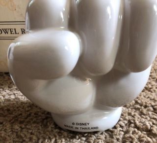 RARE Walt Disney World At Home Mickey Mouse ' s Hands Gloves Towel Bar Rod Holder 3