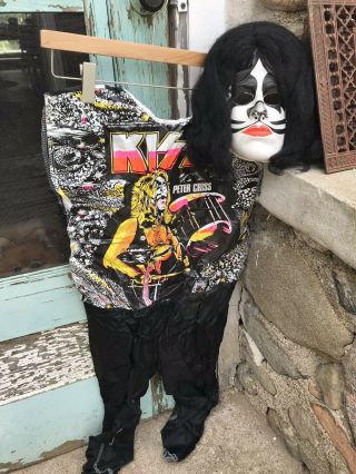 Vintage 1978 Kiss Peter Peter Criss Halloween Costume - Size 12/14 Kids
