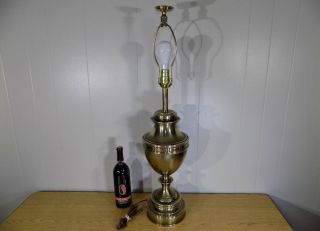Big Stiffel Solid Brass Lamp 33 " Table Trophy Urn Hollywood Regency Vintage