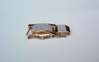 2 14k Gold & Diamond Links For Bracelet Repair