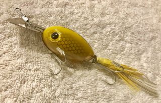 Fishing Lure Fred Arbogast Arbo Gaster Early Reflector Yellow Scale Tackle Box 3