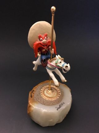 Ron Lee Signed 1992 Yosemite Sam Carousel Limited Edition And Very Rare Figurine