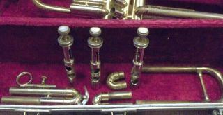 VINTAGE DON E.  GETZEN CARAVELLE TRUMPET WITH CASE AND 7C MOUTHPIECE READY 2 PLAY 7