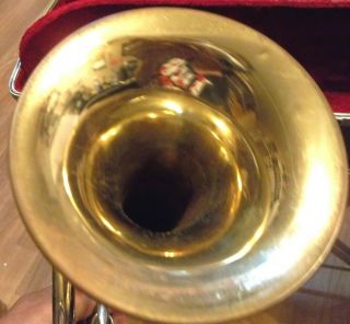 VINTAGE DON E.  GETZEN CARAVELLE TRUMPET WITH CASE AND 7C MOUTHPIECE READY 2 PLAY 8