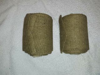 Vintage Ww1 U.  S Army Enlisted Wool Leg Wraps Or Puttee Leggings Wwi