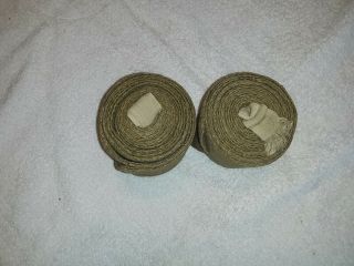 VINTAGE WW1 U.  S ARMY ENLISTED WOOL LEG WRAPS OR PUTTEE LEGGINGS WWI 2